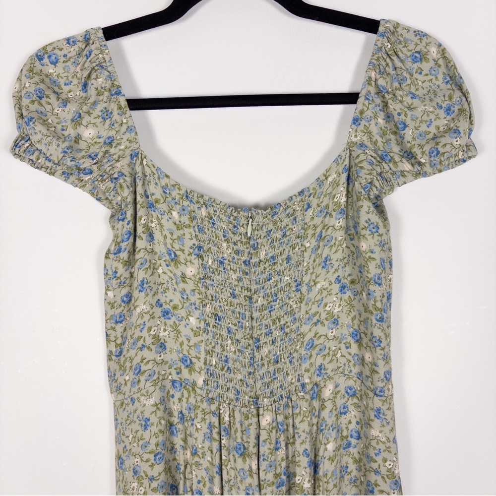 Reformation Sienne Green Floral Midi Dress - Picture 11 of 11